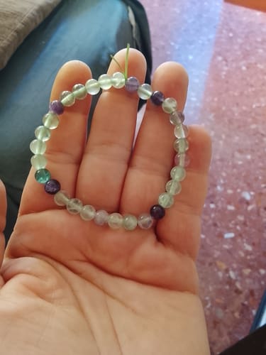 Customer photo review of Pulsera Fluorita Arcoíris Verde - 6mm || Calma - Protectora psíquica