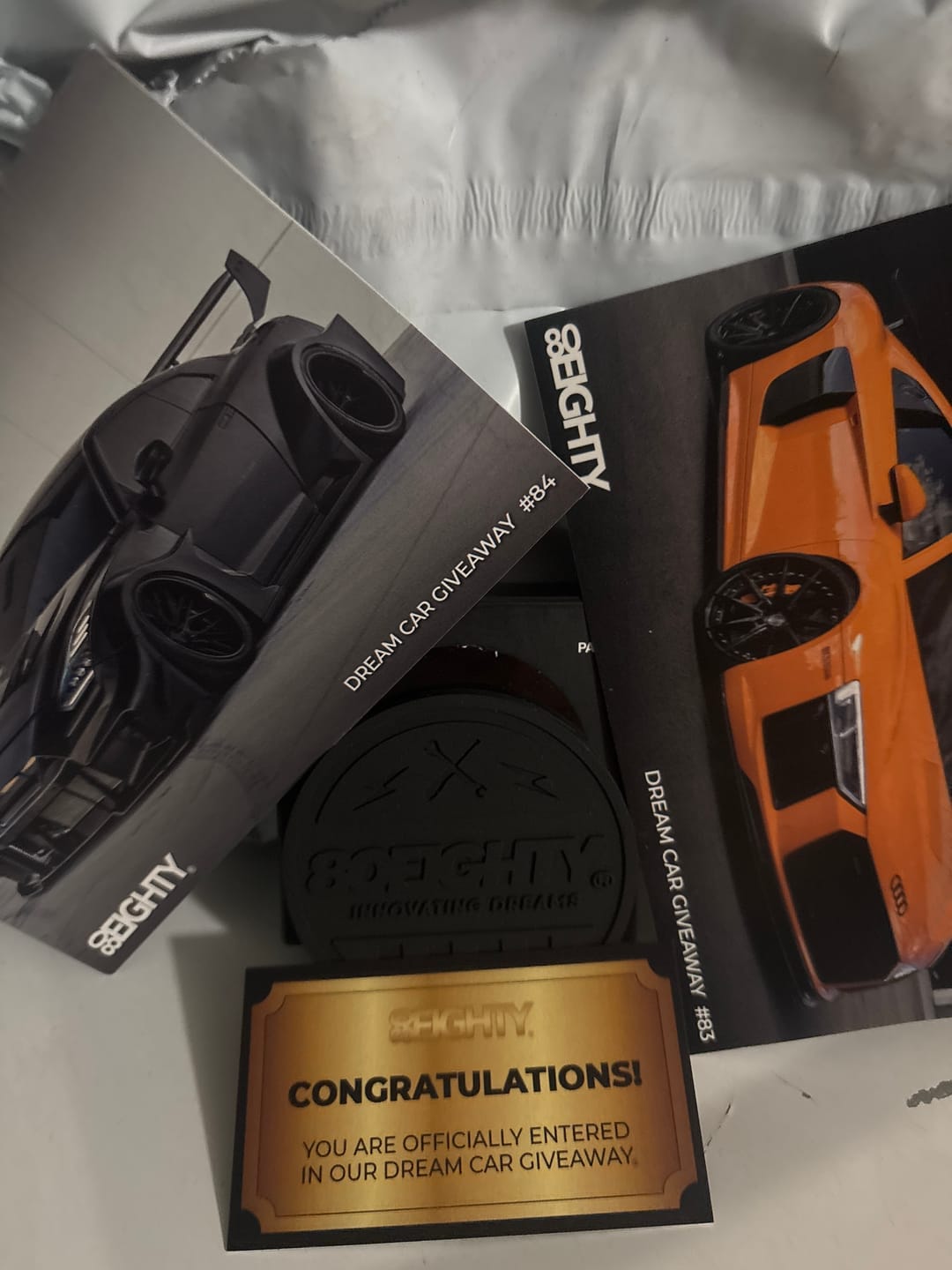 Customer photo review of 80Eighty® Cup Holder Coaster Set
