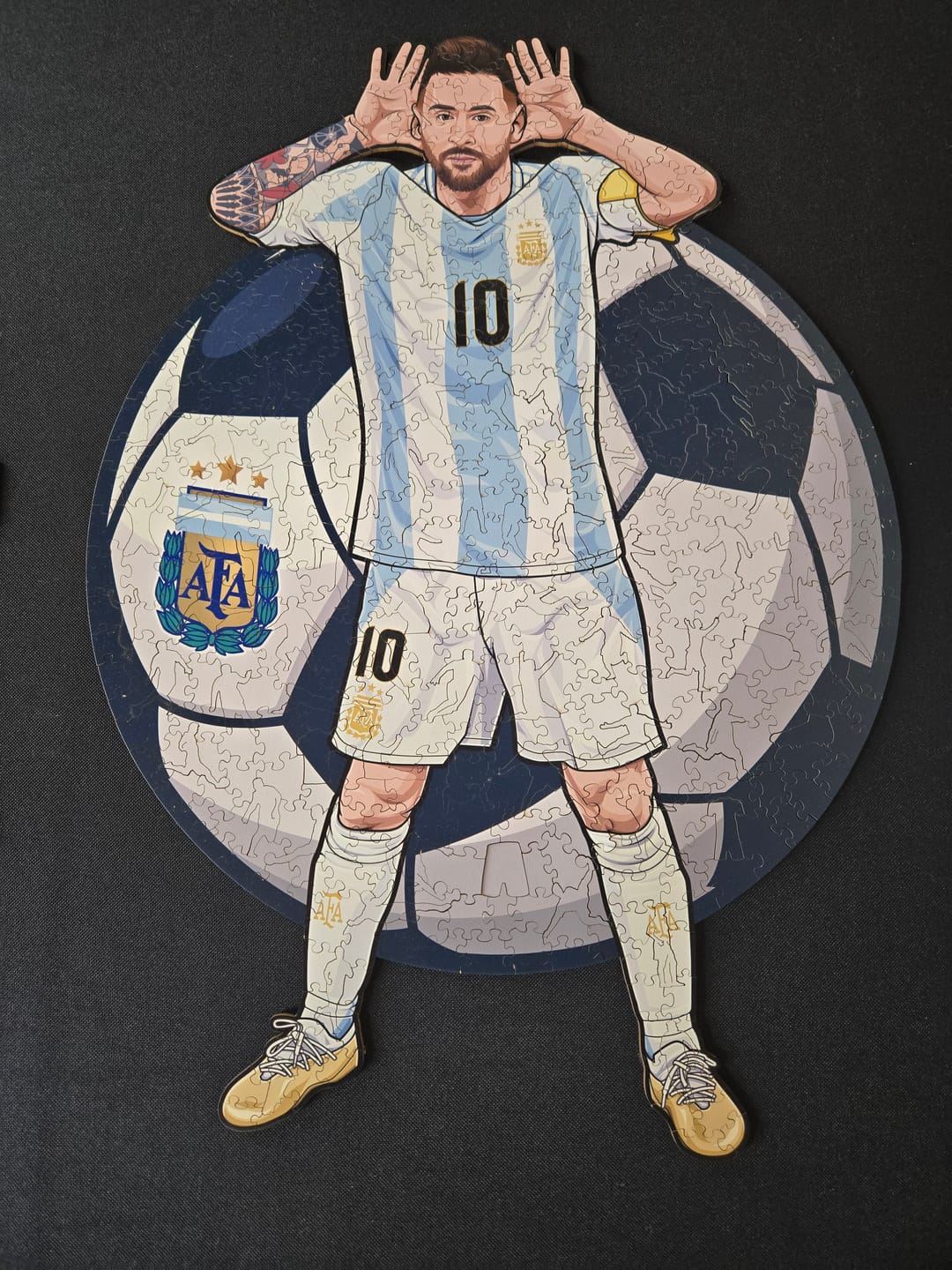 Customer photo review of Lionel Messi - Wooden Puzzle