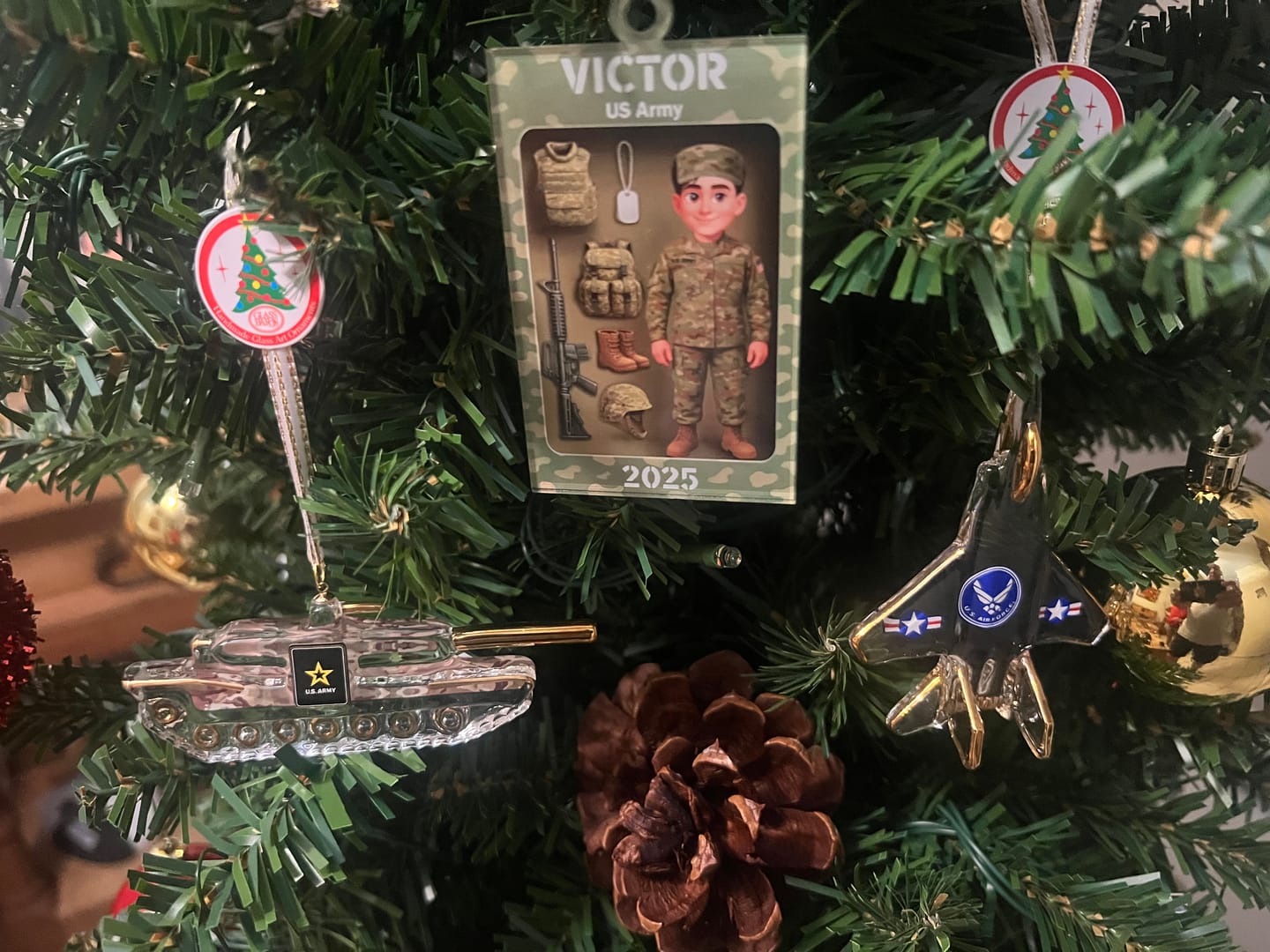 Customer photo review of Military Action Figure - Personalized Acrylic Ornament - Special Gift For The Military