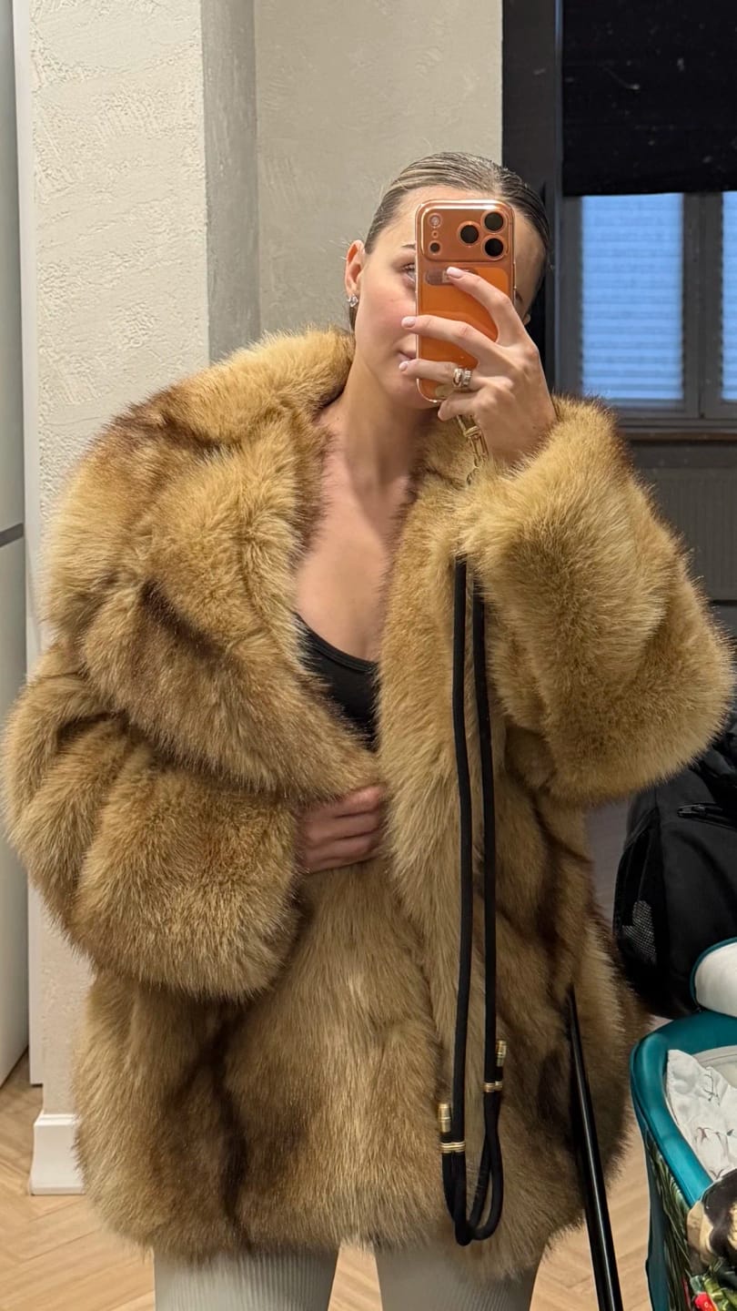 Customer photo review of Fiona Faux Fur Coat