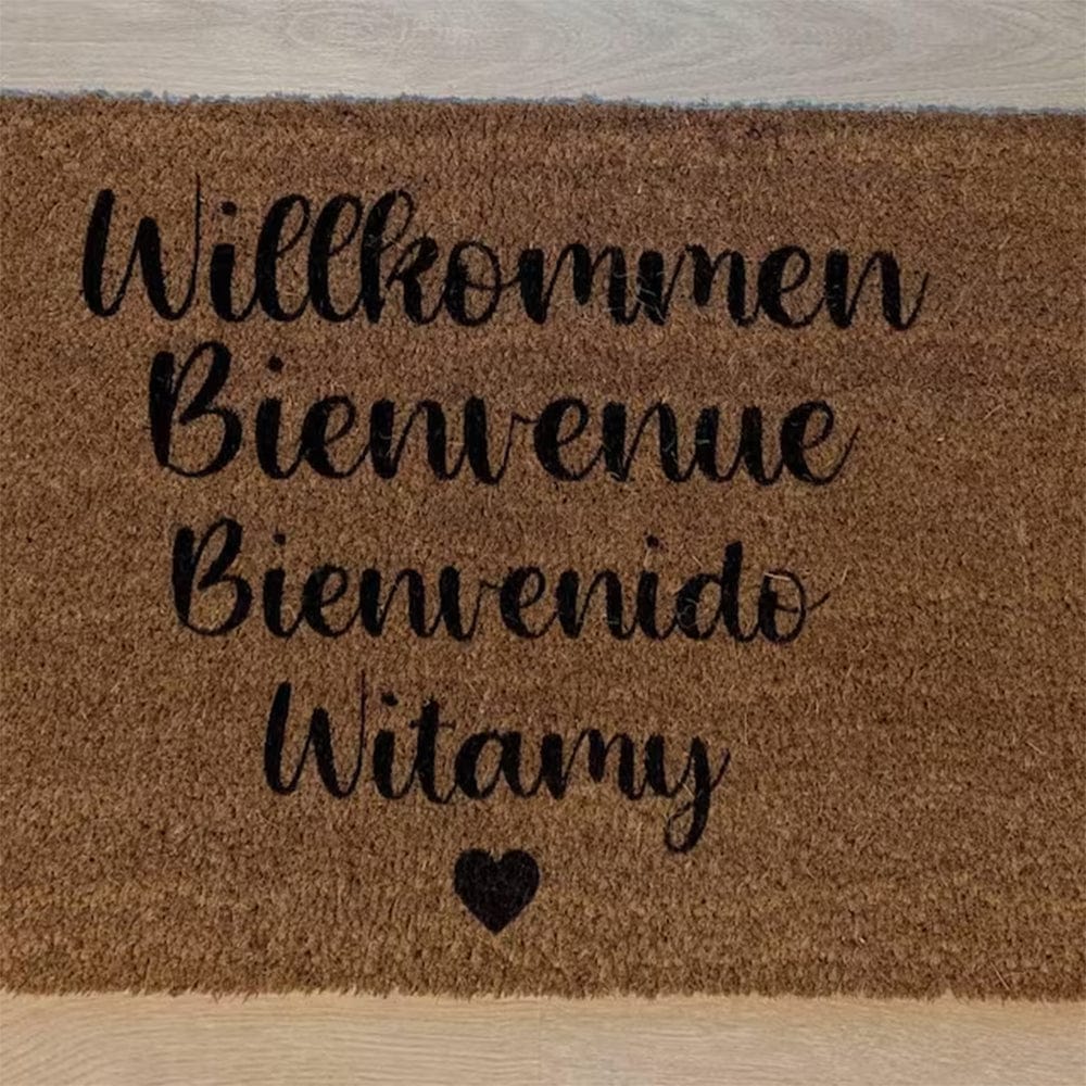 Customer photo review of Fußmatte aus Kokos personalisierbar – Individuelle Türmatte mit eigenem Motiv & Logo