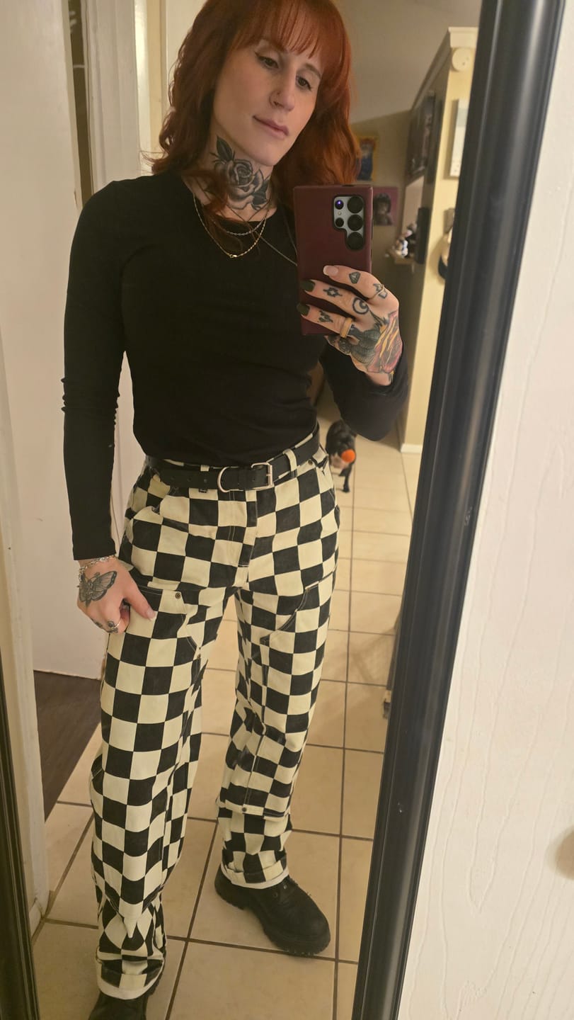 Customer photo review of Gravedigger Carpenter Pant - Checkered