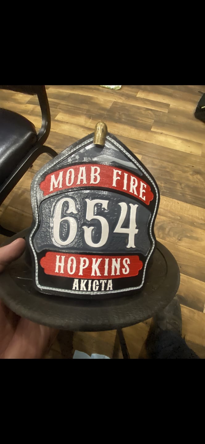 Customer photo review of Renegade Leather Firefighter Helmet Shield