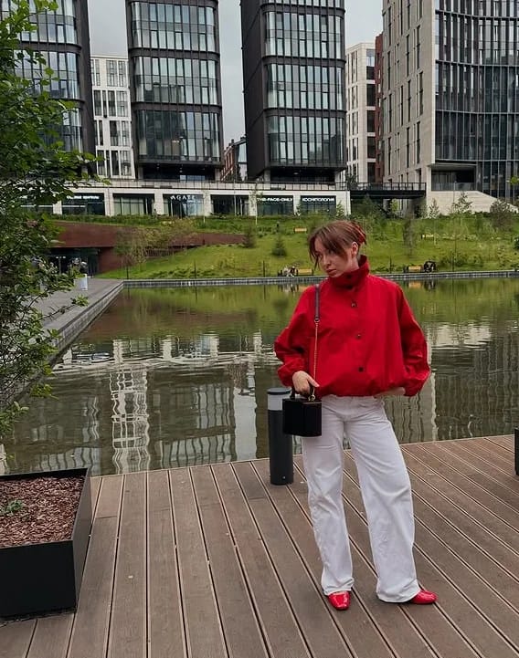Customer photo review of Clara High-Neck Jacket