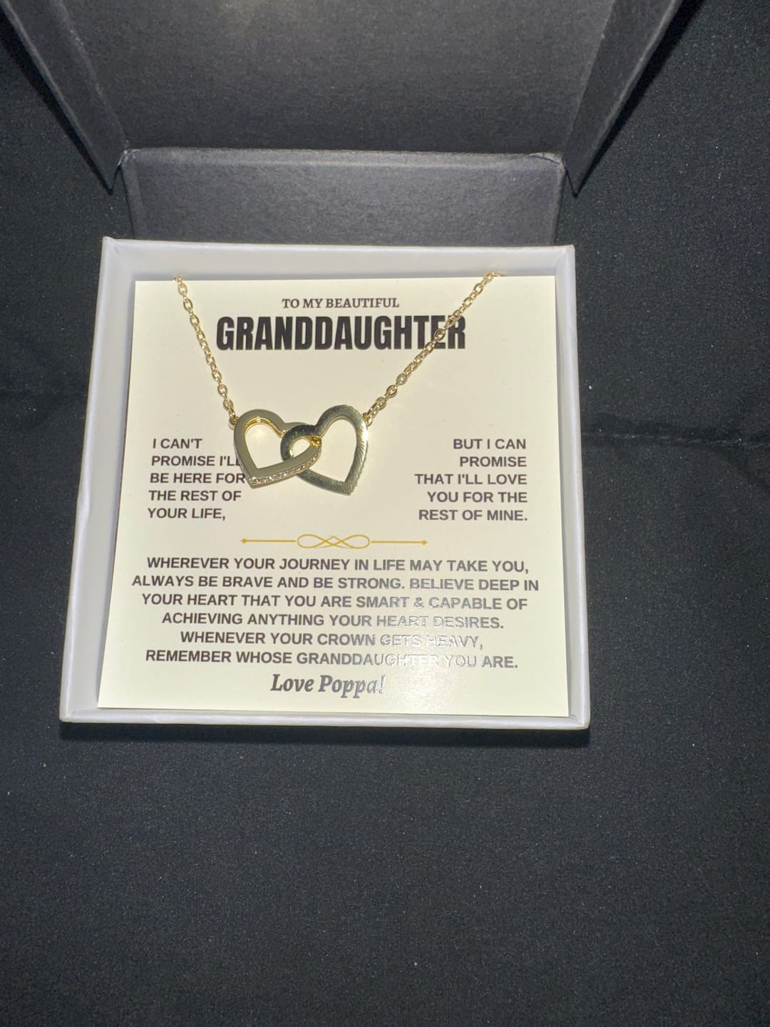 Customer photo review of To My Granddaughter - Forever Linked Hearts - Gift Set - SS117