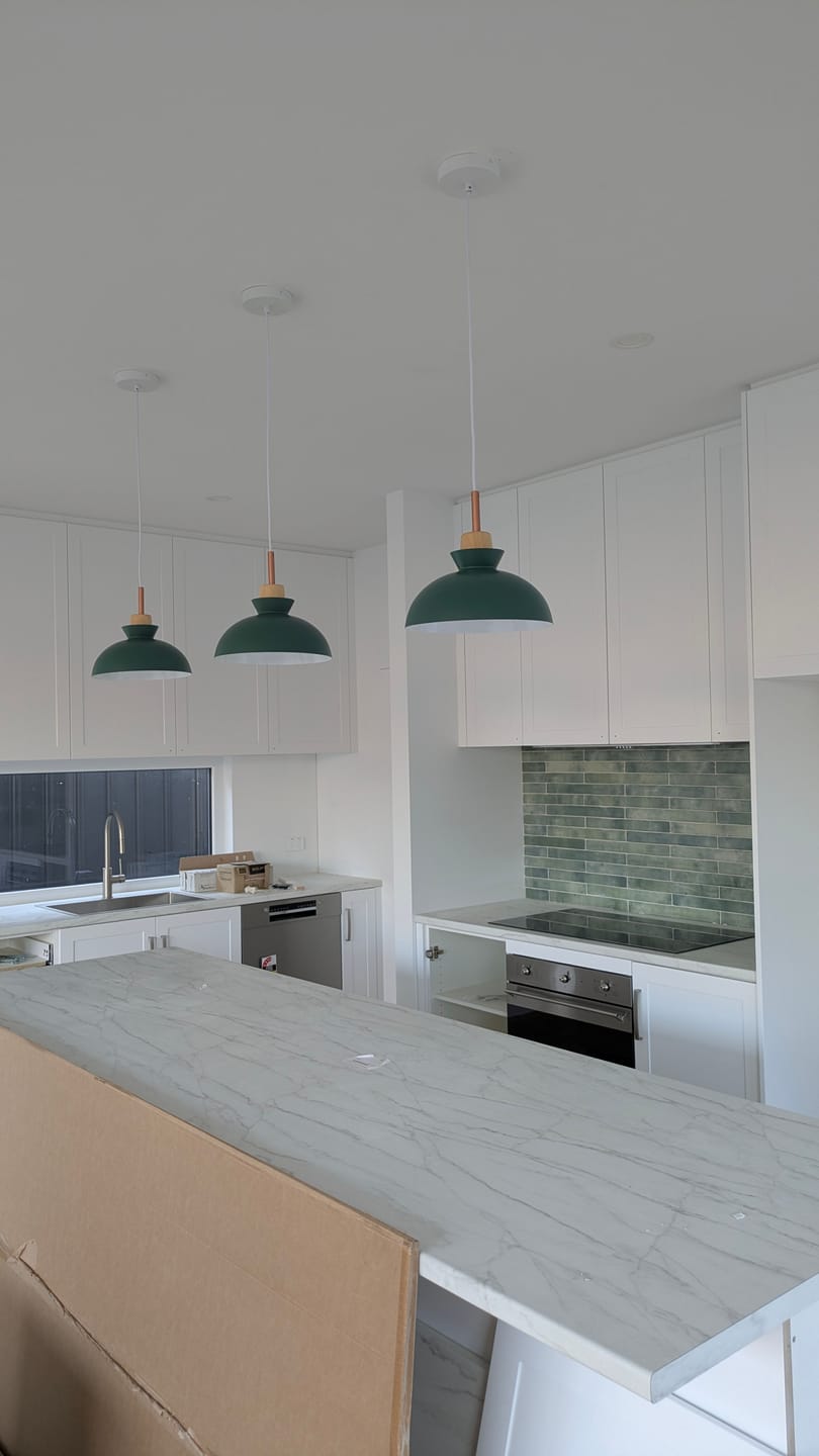 Customer photo review of Modern Single Pendant Dome Light for Kitchen