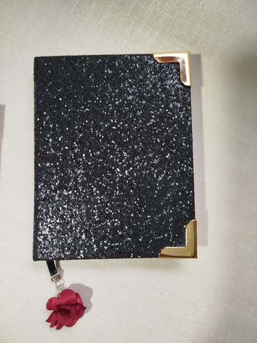 Customer photo review of SHINE GLITTER 0,8MM COM FUNDO SPUN COR PRETO