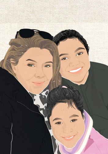 Customer photo review of Textured Hand-Drawn Illustration