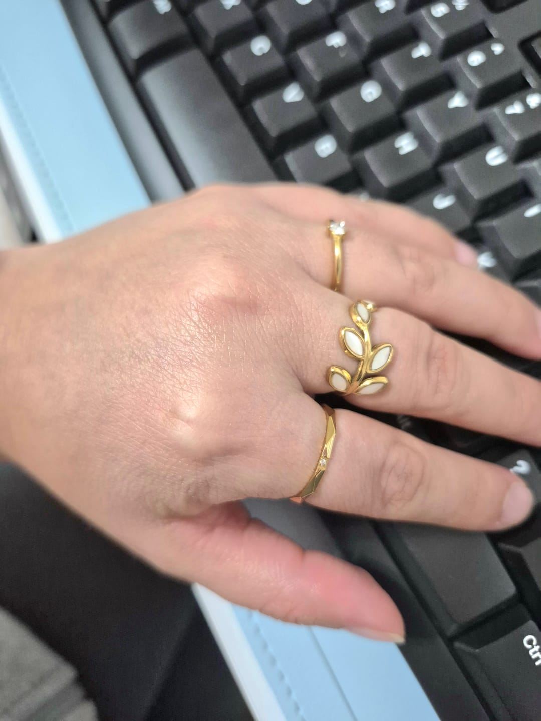 Customer photo review of 'Small Love' Crystal Heart Ring