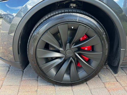 Customer photo review of TESPLUS 20'' Helix 2.0 Style Wheel Cover For Model Y Juniper