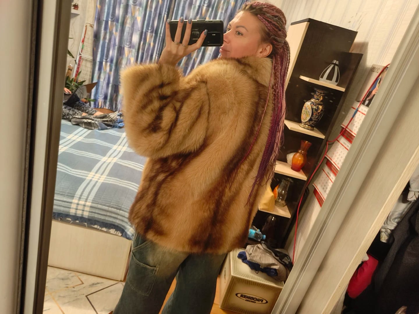 Customer photo review of Fely Faux Fur Coat