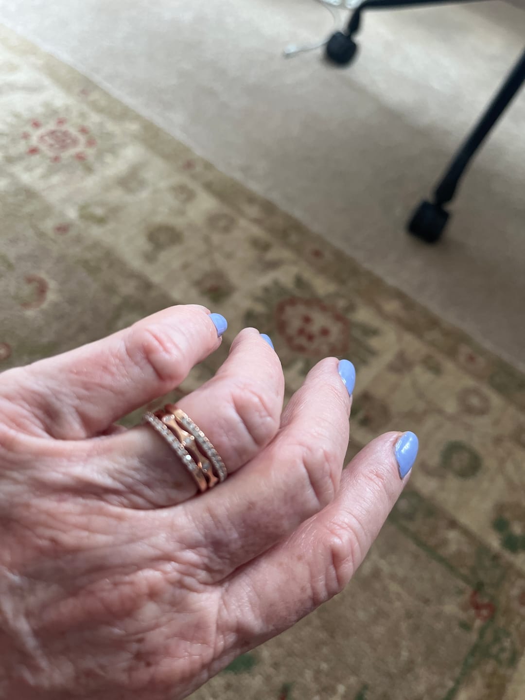 Customer photo review of The Waved Diamond Infinity Band