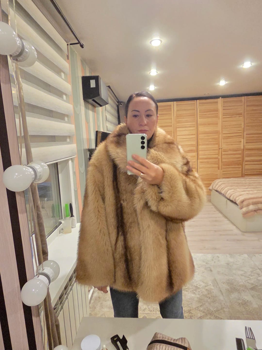 Customer photo review of Fiona Faux Fur Coat