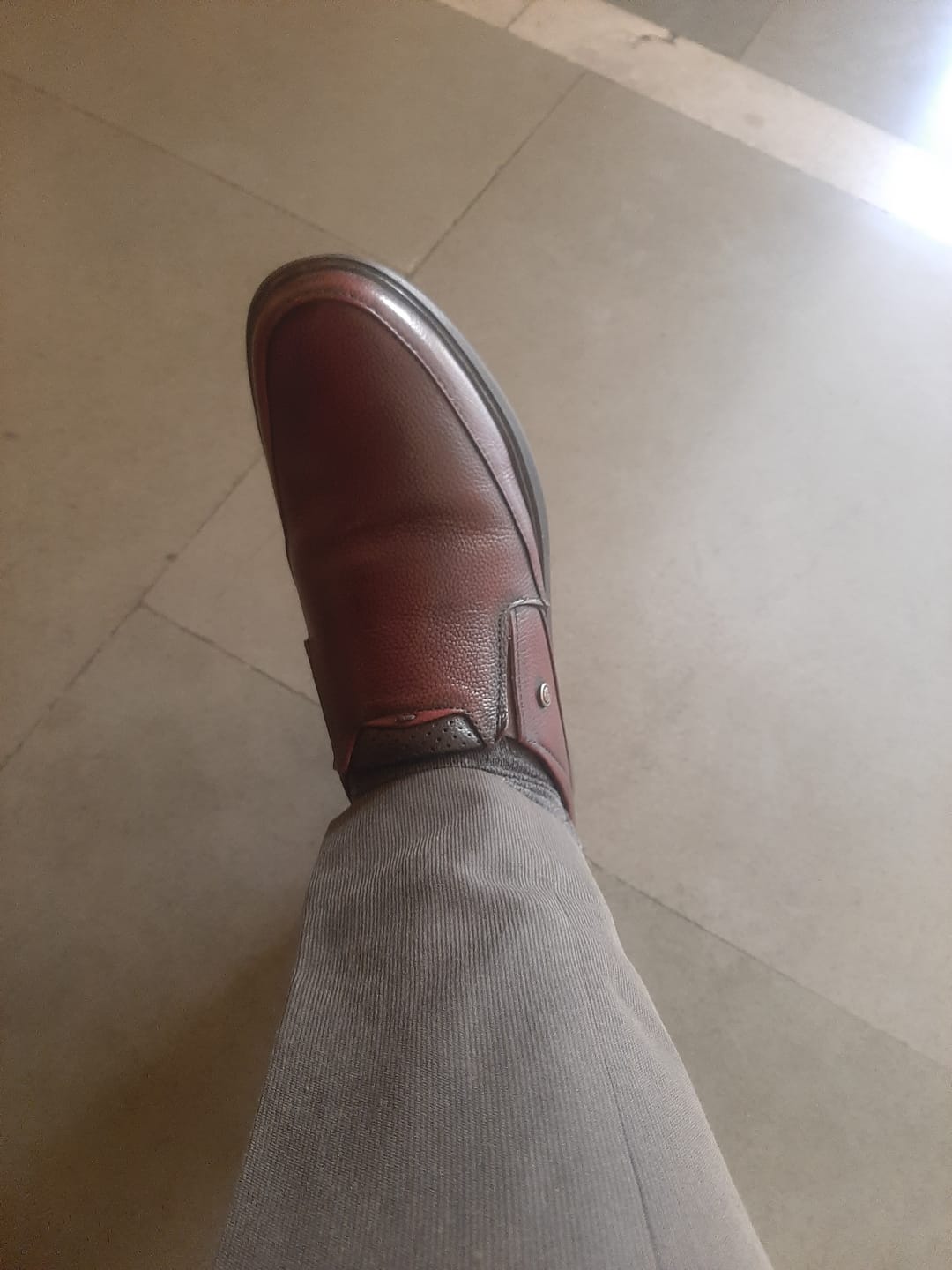 Customer photo review of Bacca Bucci Leather Office Slip-ons Formal Shoes | UK- 06 to 14