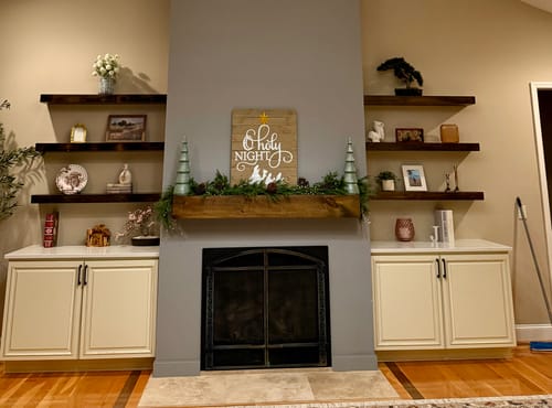 Customer photo review of Modern 3" Thick Floating Shelves