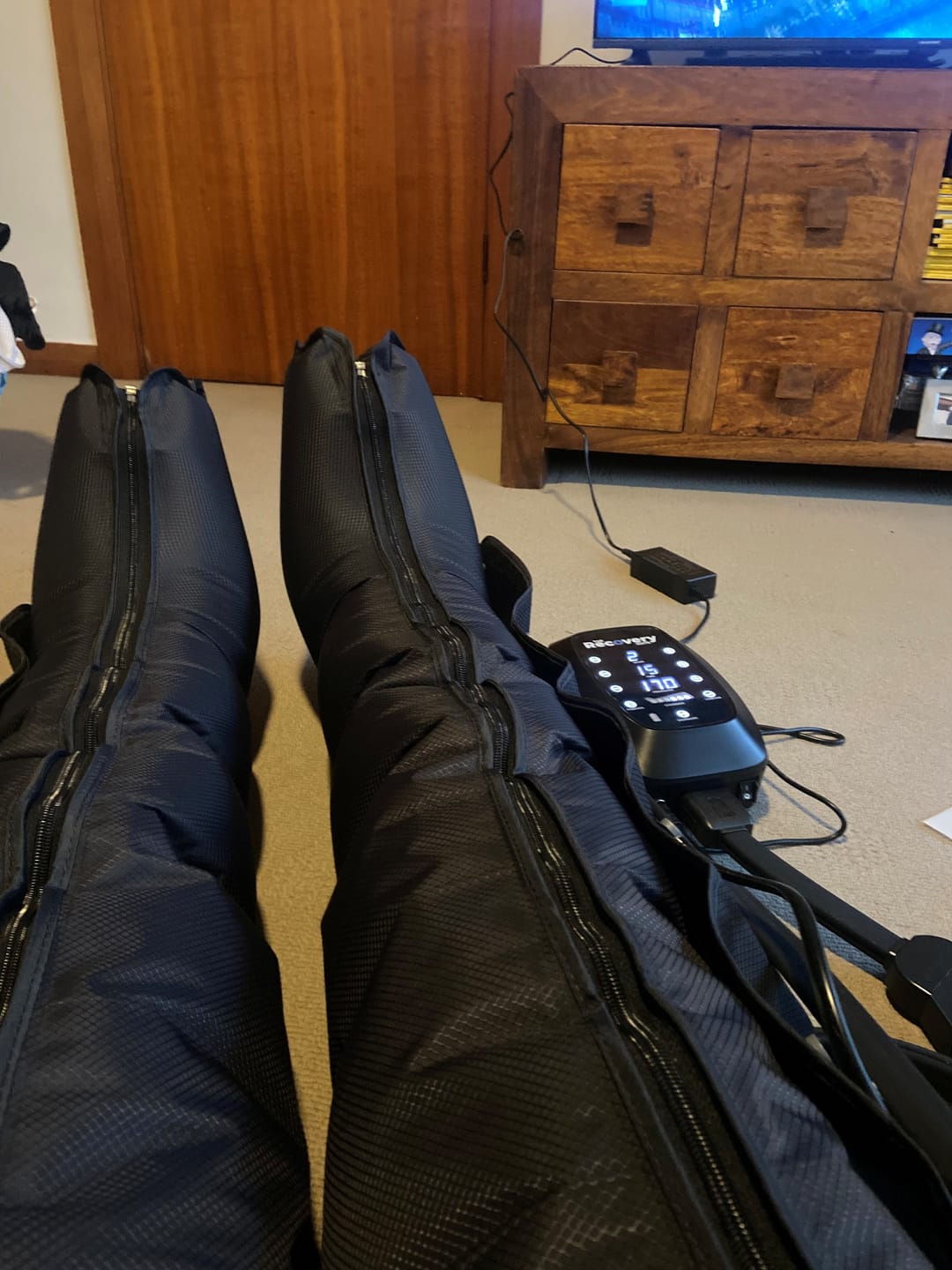 Customer photo review of RECHARGEABLE 6 Chamber Compression Boots 3.0