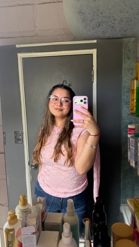 Customer photo review of TOP EMMA ENCAJE ROSADO