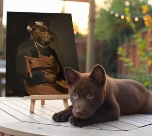 Customer photo review of Artzuzu Custom Portrait For Pets - The Drawer