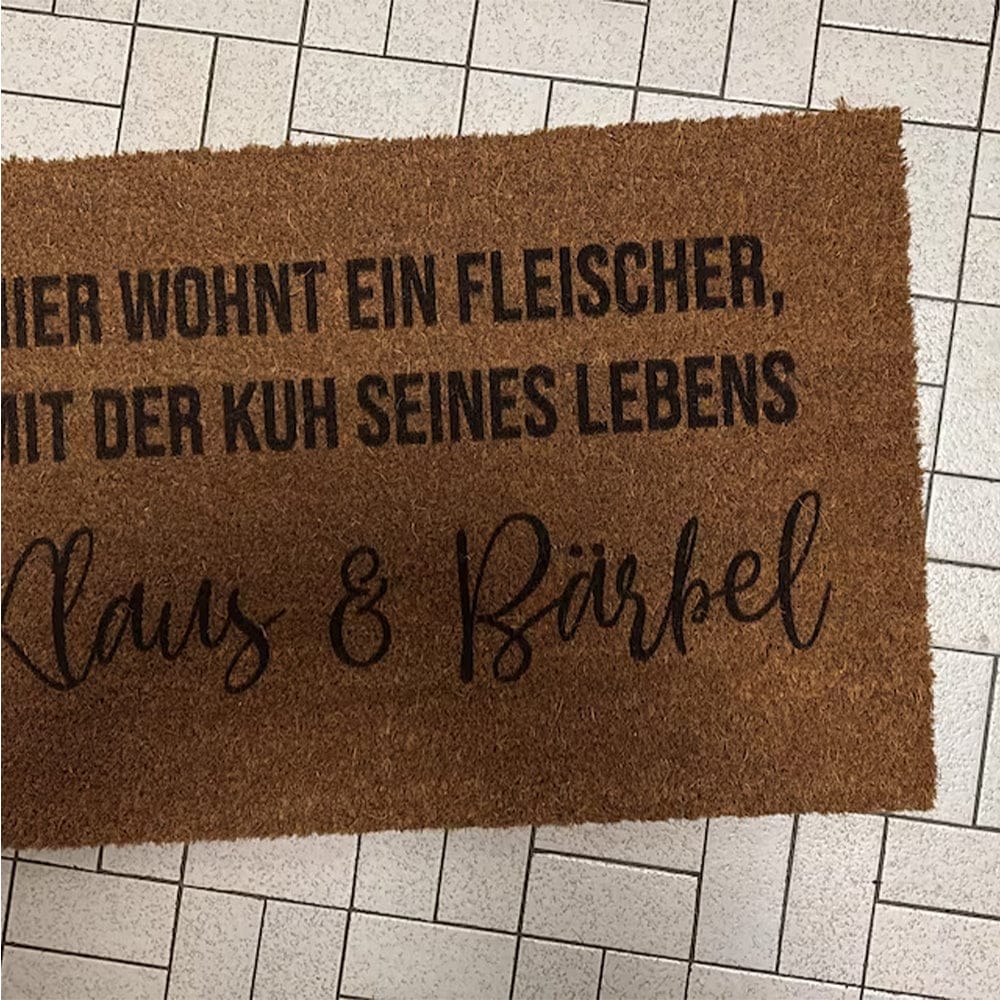 Customer photo review of Fußmatte aus Kokos personalisierbar – Individuelle Türmatte mit eigenem Motiv & Logo