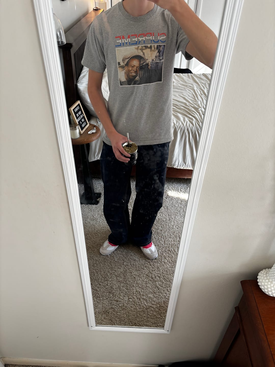 Customer photo review of 16.5OZ Classic Wide-Leg jeans