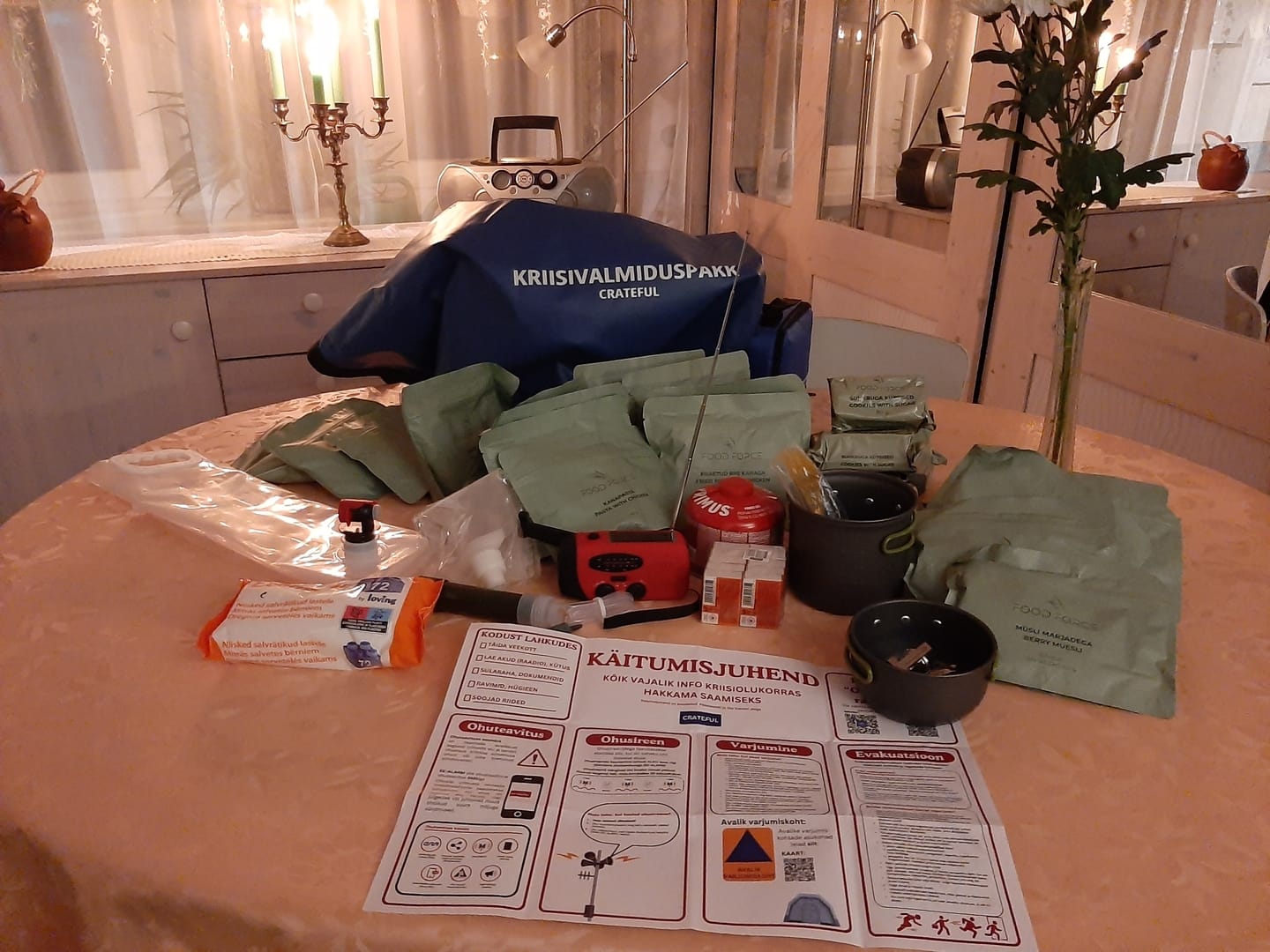 Customer photo review of Loo kriisivalmiduspakk: TOIT ja TARBED
