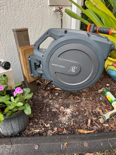 Customer photo review of Retractable Garden Hose Reel-1/2in-100ft
