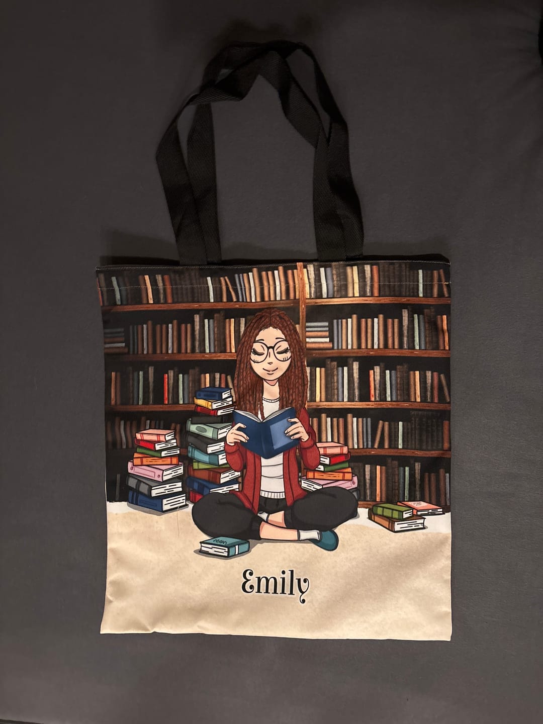 Customer photo review of Büchermädchen - Individuelle Tragetasche