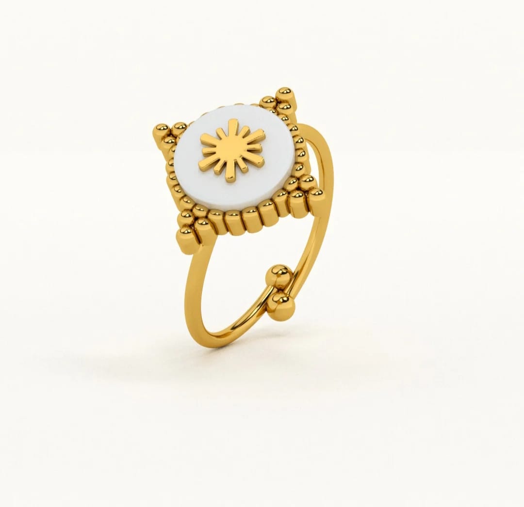 Customer photo review of Golden Snowflake Vintage Ring