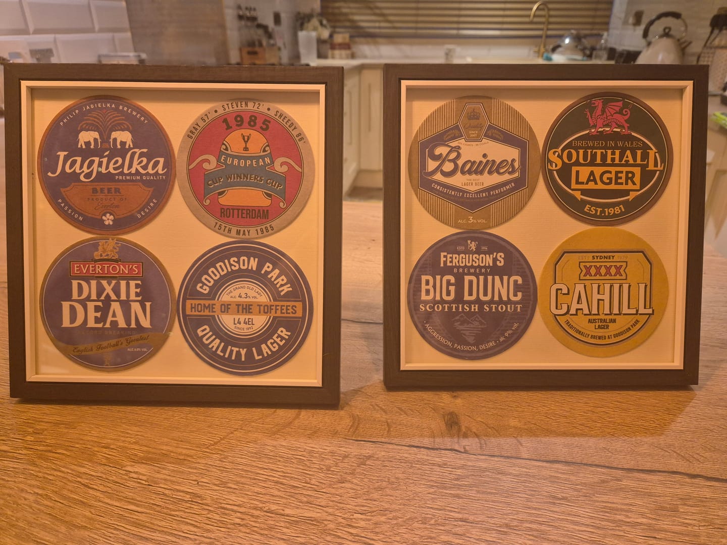 Customer photo review of BLACK FRIDAY SALE: 
Everton Beer Mats