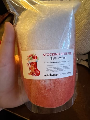 Customer photo review of Stocking Stuffer Bath Potion