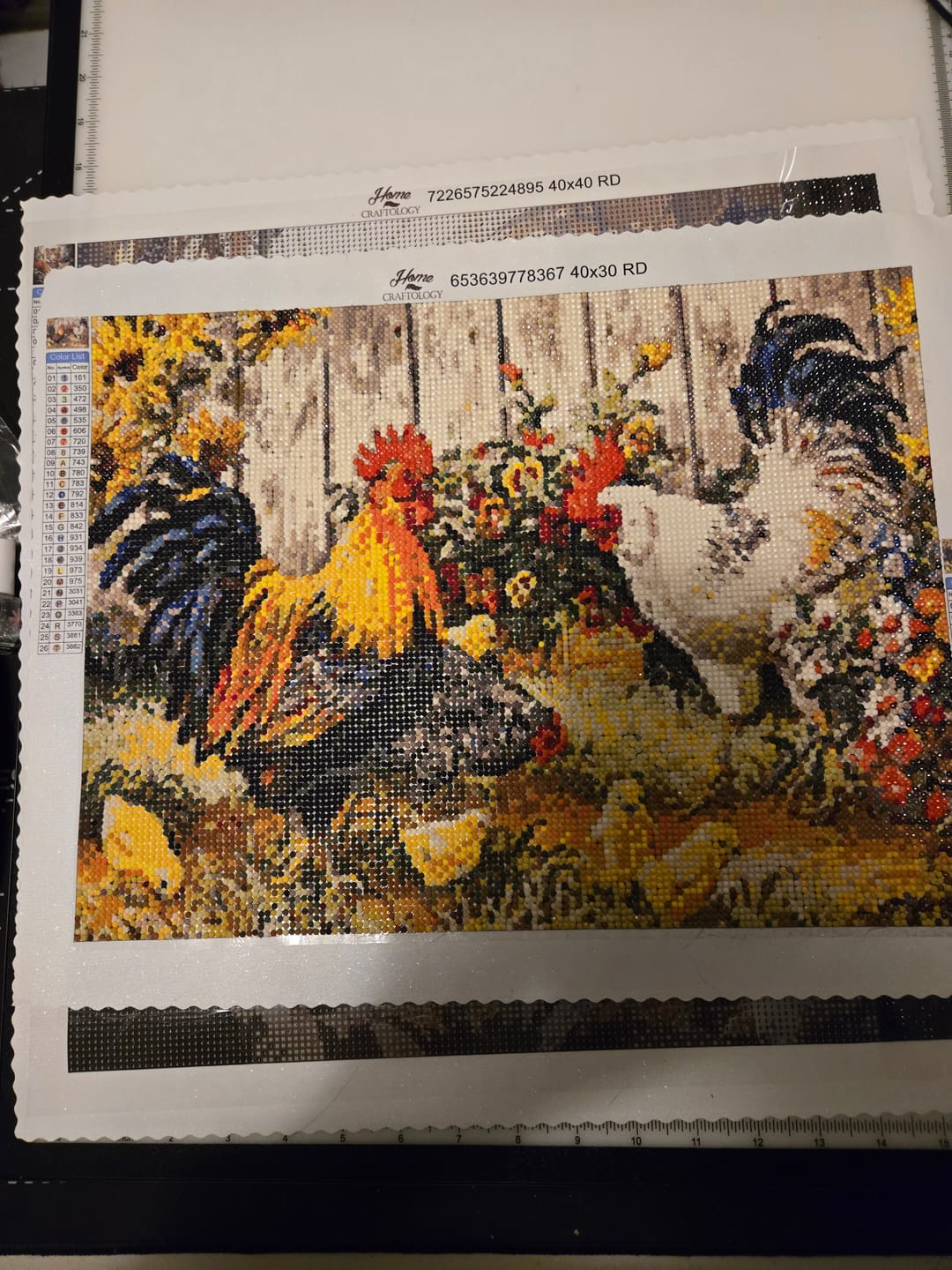 Customer photo review of Chickens - Premium Diamond Painting Kit