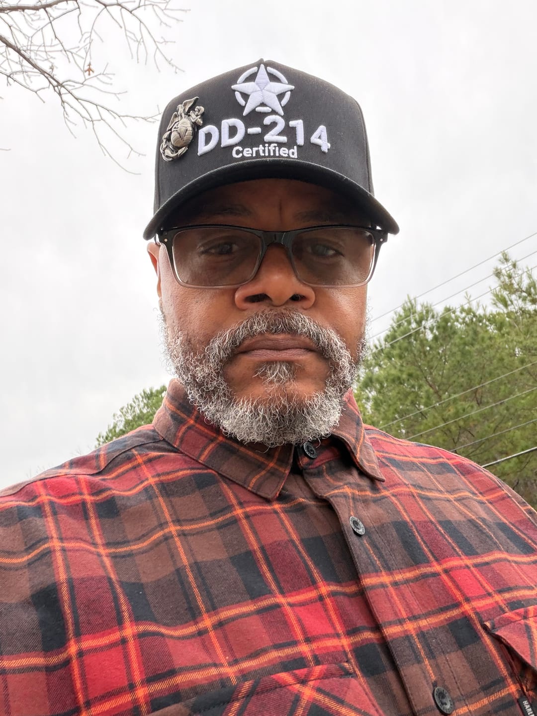 Customer photo review of Veterans Honor Snapback - (Black & White)
