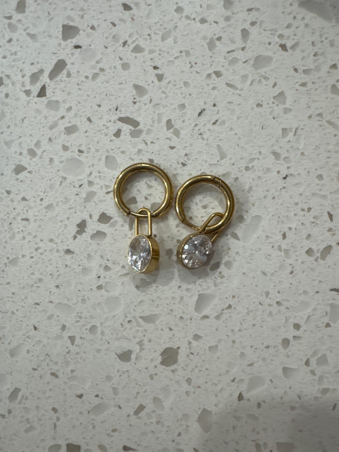 Customer photo review of Diamond Lock Earrings (Bundle)
