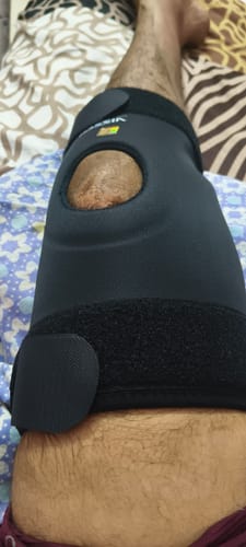 Customer photo review of Functional Knee Support | Provides moderate support & stability to the Knee | Color - Black (Single Piece)