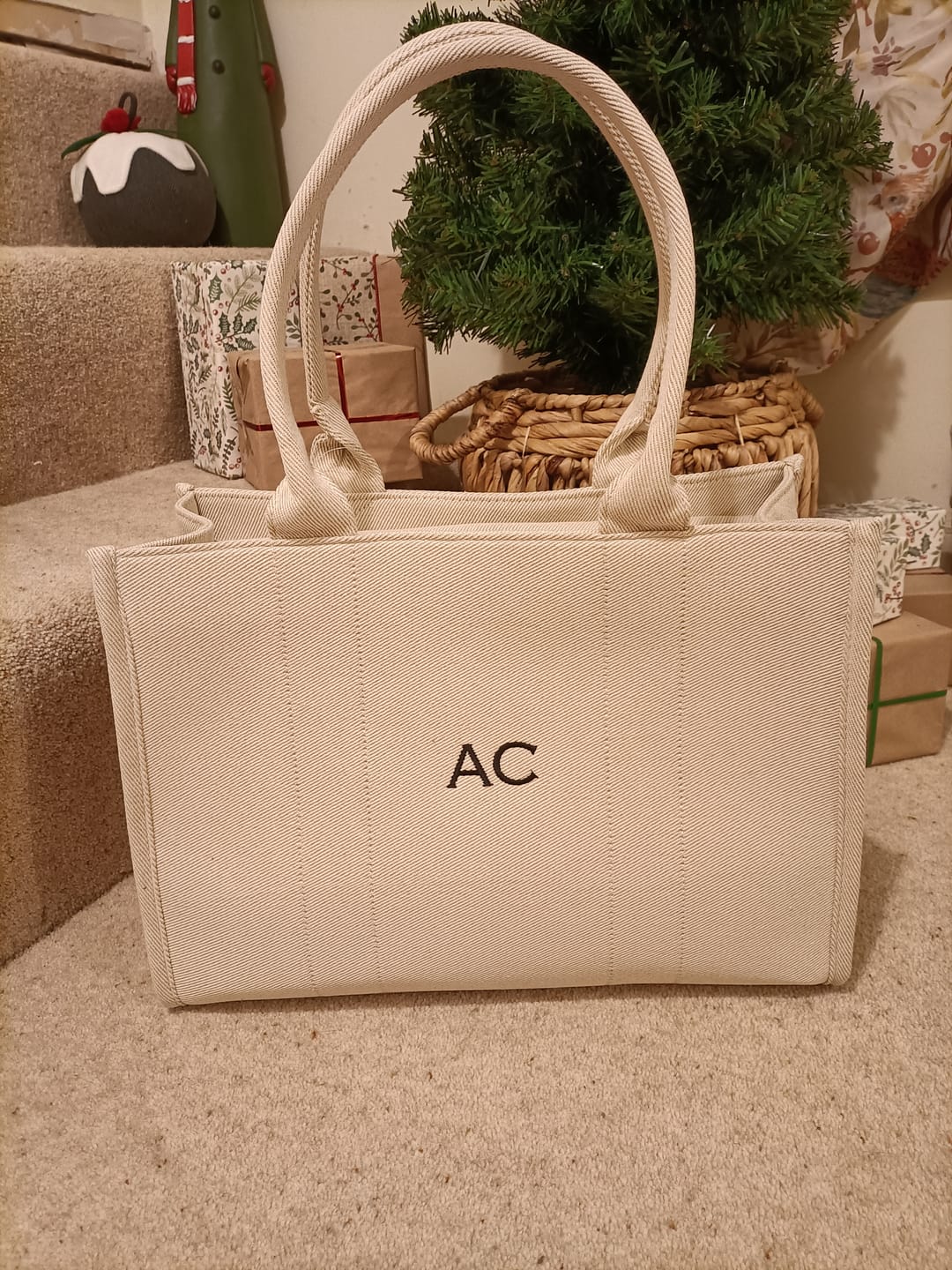 Customer photo review of Large Canvas Tote Bag
