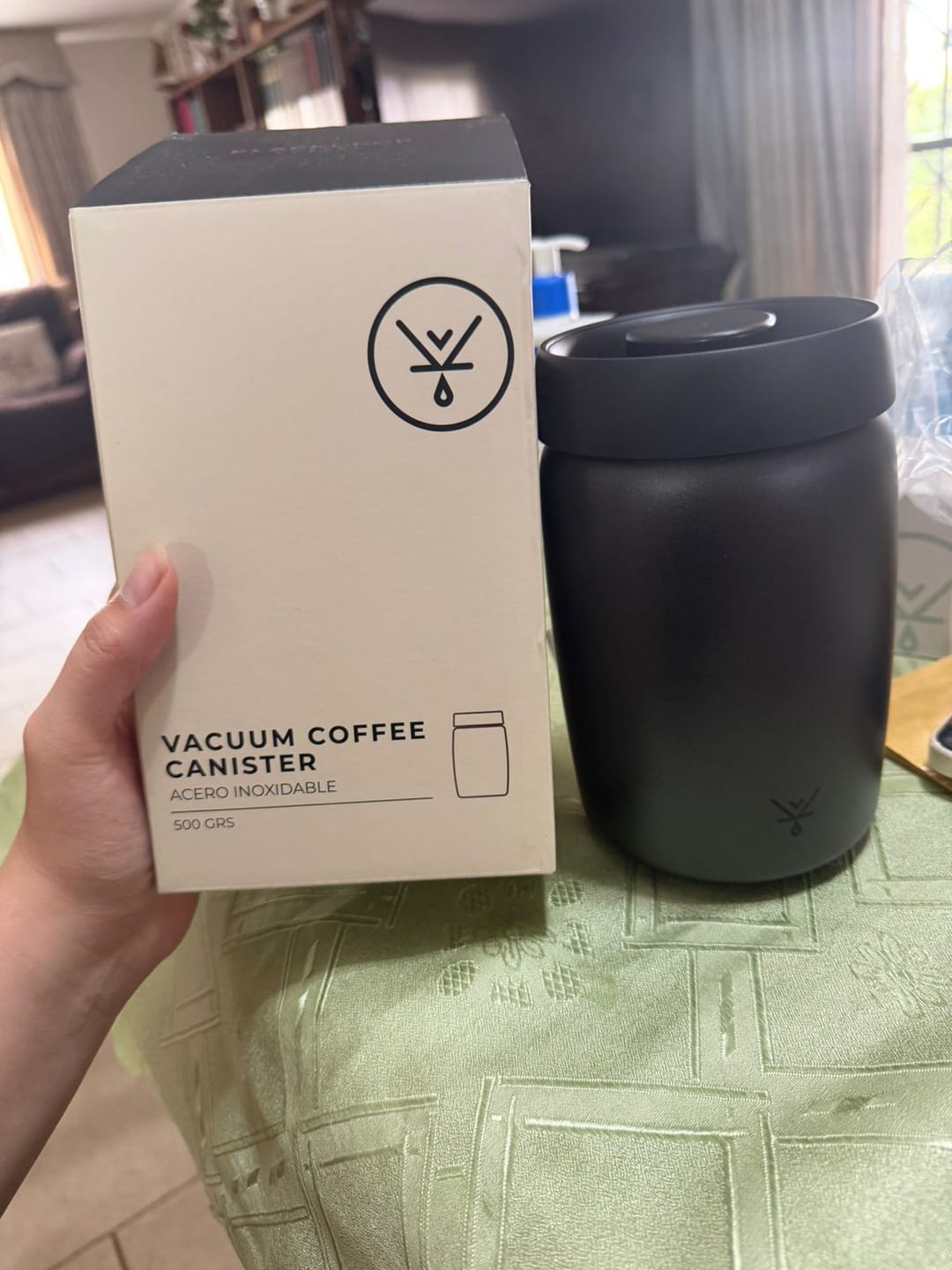 Customer photo review of Contenedor De Café Vacuum Negro 500g