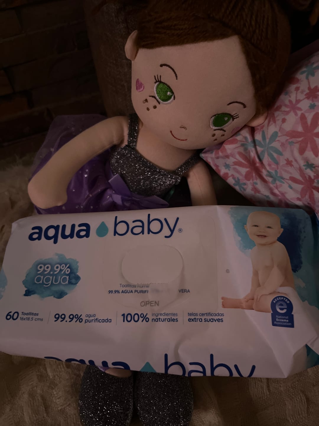 Customer photo review of Aqua Baby 12 Bolsas de 60 Toallitas Húmedas