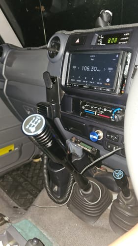 Customer photo review of The Twin Gear Knob Package to Suit Toyota LandCruiser 70 Series, 80 Series, 100 Series & Hilux N70