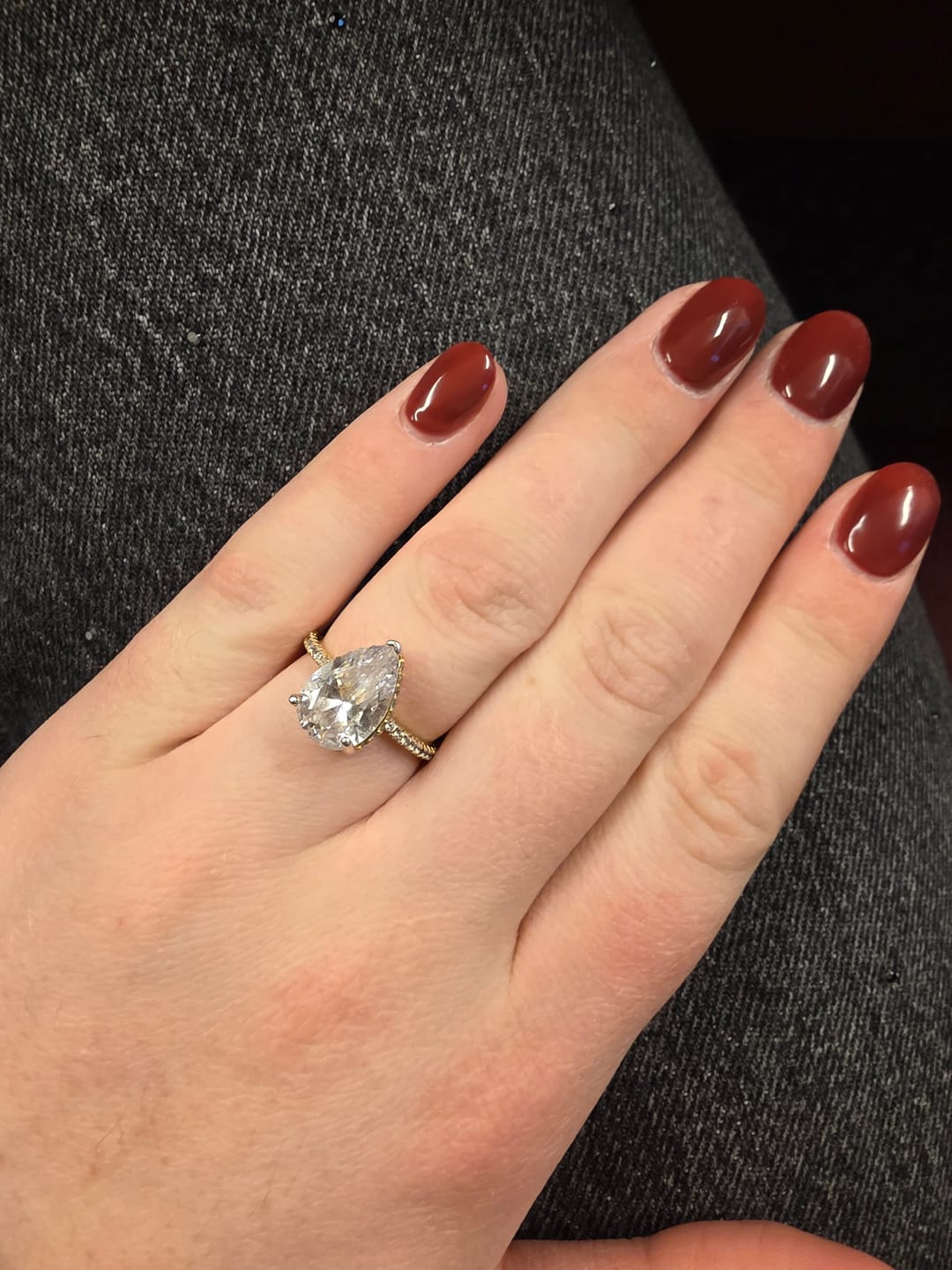 Customer photo review of Eclipse Teardrop Ring