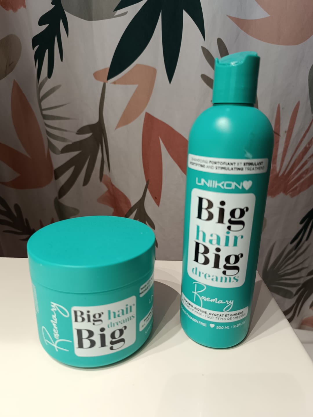 Customer photo review of Gamme Rosemary - Kit Complet - Shampooing, masque - Tout type de cheveux