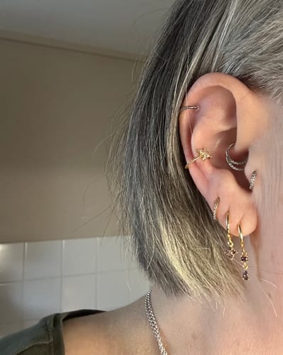 Customer photo review of Forget-Me-Not cuff gold