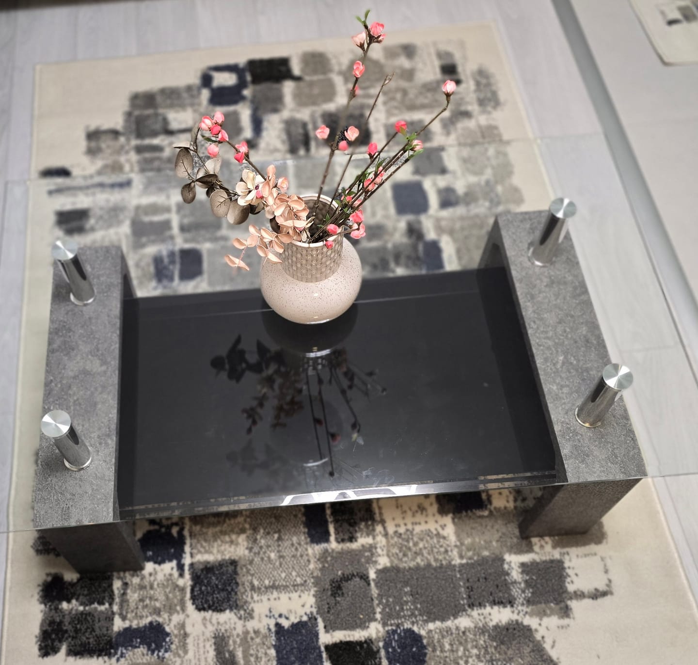 Customer photo review of Masuta DIANA INTRO, transparent/gri beton, 100x60x45 cm