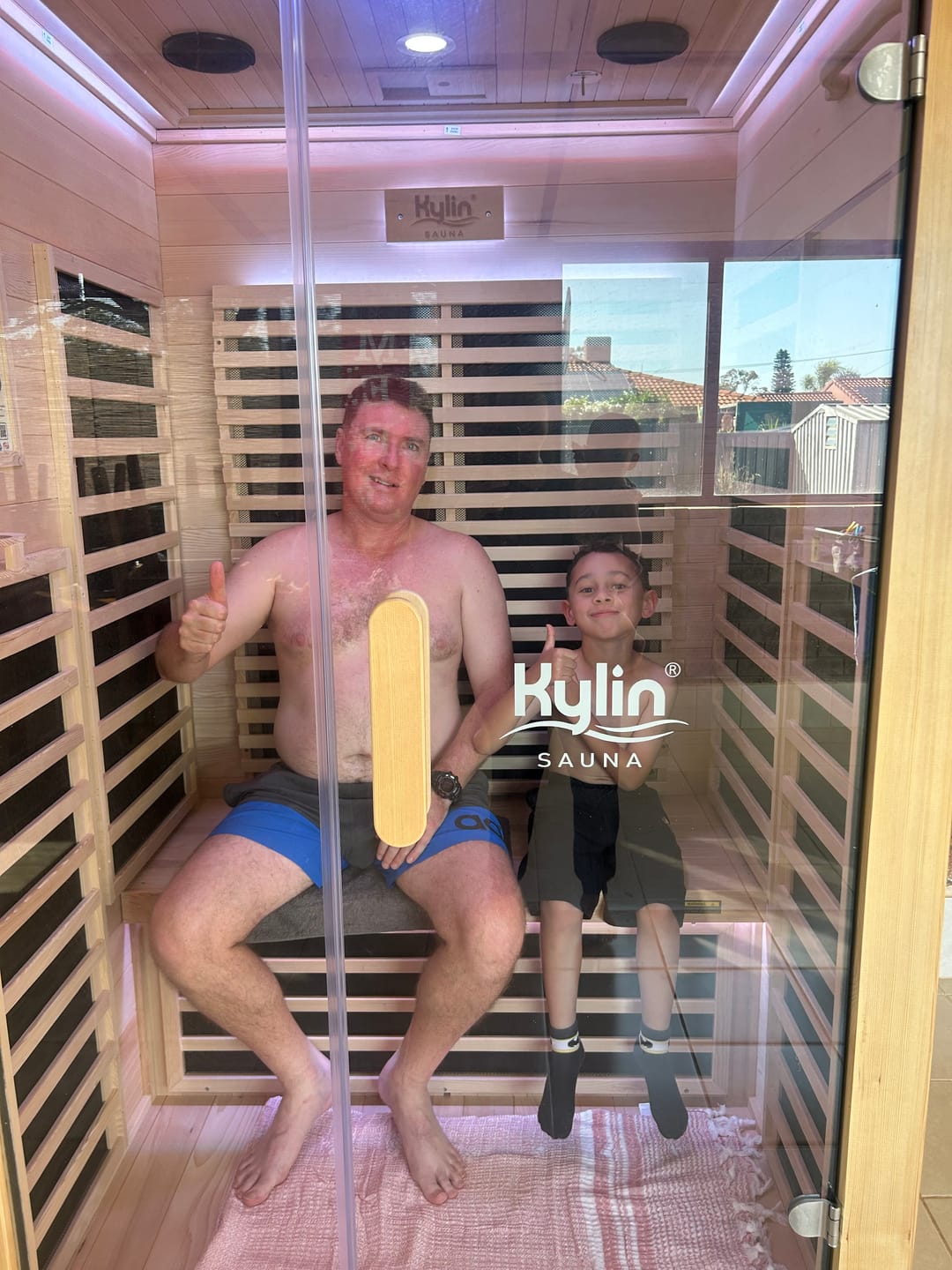 Customer photo review of Kylin Low EMF Carbon Infrared Sauna 2 Person with floor heater H6201-F