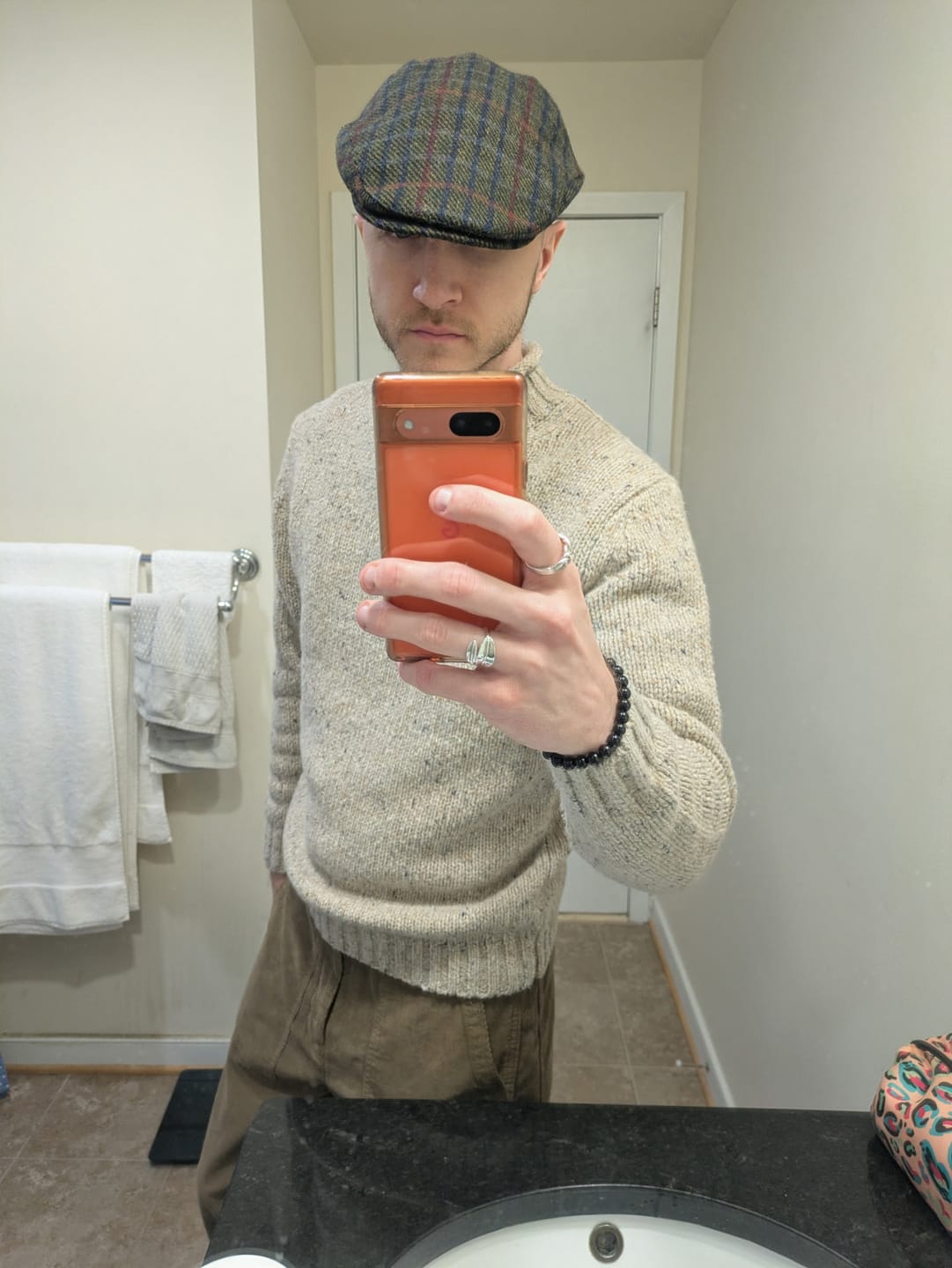 Customer photo review of Mucros Weavers Irish Tweed Trinity Flat Cap
