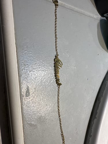 Customer photo review of Bracelet prénom personnalisé en acier inoxydable