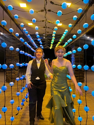 Customer photo review of Pamela Green Enchanting Ruffled Tiered Maxi Dress