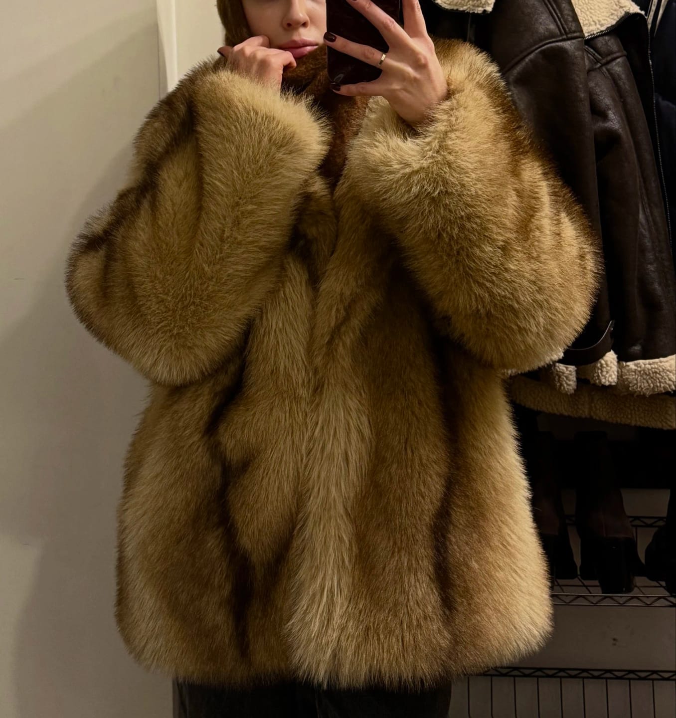 Customer photo review of Fiona Faux Fur Coat