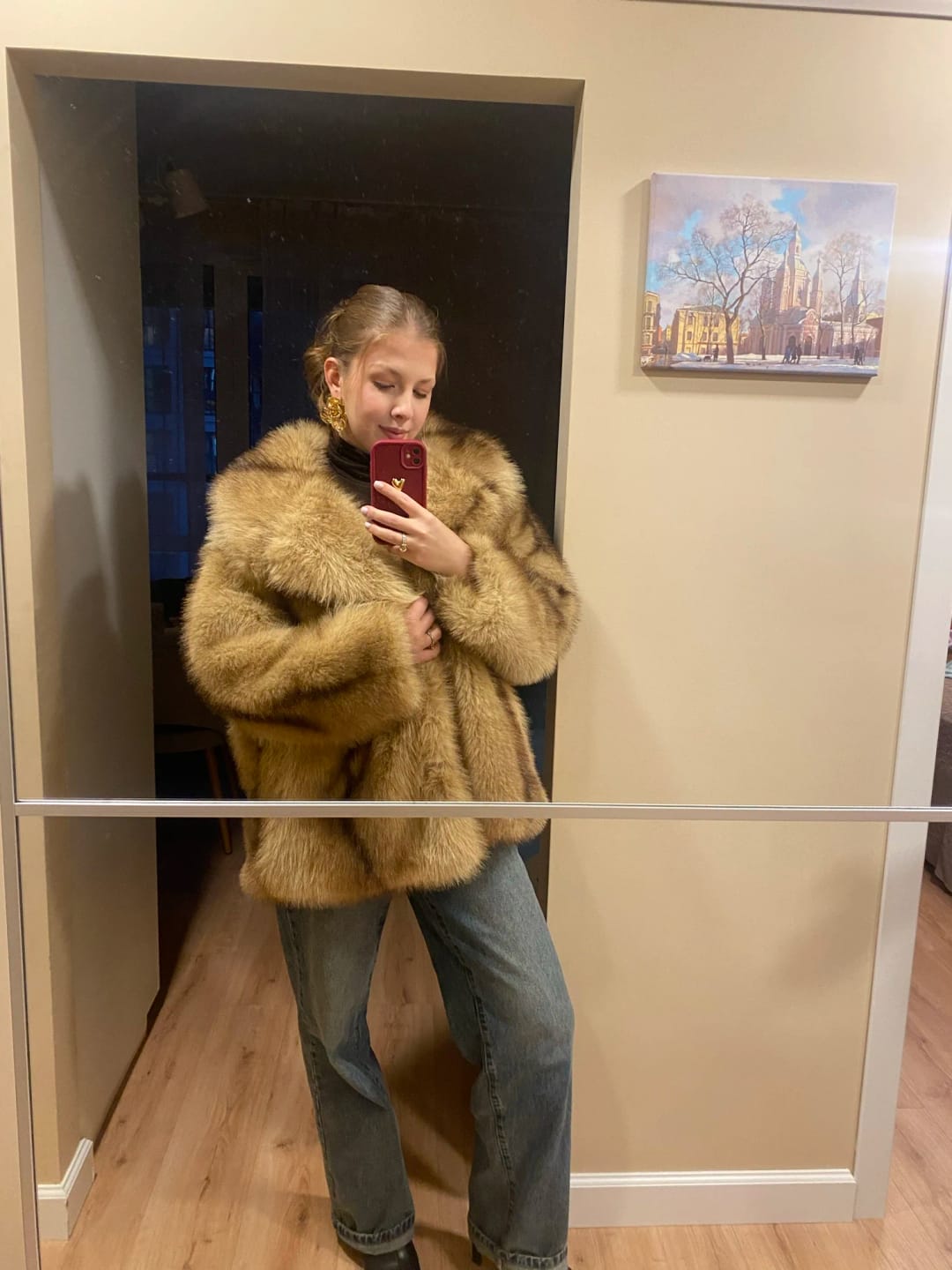 Customer photo review of Fiona Faux Fur Coat