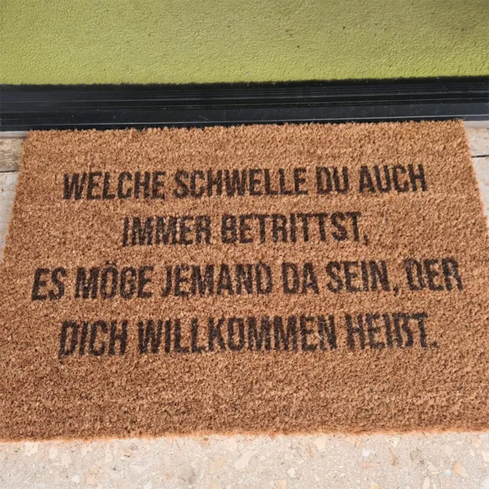 Customer photo review of Fußmatte aus Kokos personalisierbar – Individuelle Türmatte mit eigenem Motiv & Logo